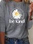 Daisy Long sleeve Casual T-Shirt
