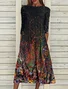 Ombre Regular Fit Casual Long sleeve Dresses