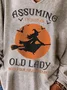 Halloween Text Letters Casual Tops