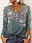 Leaf Cotton-Blend Loose Tops