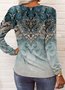 Regular Fit Half Open Collar Ethnic Boho Tops