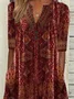 V Neck Ethnic Regular Fit Dresses