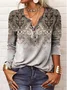 Regular Fit Half Open Collar Ethnic Boho Tops