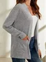 Loose Wrap Casual Plain Coat
