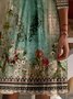 Regular Fit V Neck Ethnic Dresses