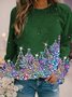 Christmas Holiday Regular Fit Crew Neck Casual Sweatshirts