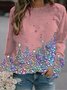Christmas Holiday Regular Fit Crew Neck Casual Sweatshirts