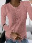 Crew Neck Regular Fit Casual Tops