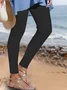 Plain elastic waist foundation simple high elastic PANTS LEGGINGS plus size