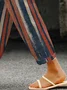Linen Geometric Loose Pants