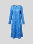 Regular Fit Crew Neck Casual Dresses