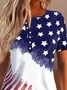 Casual Buckle Independence Day Jersey Shirt