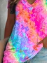 Vacation Loose V Neck Butterfly T-Shirt