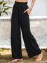 Plain Simple Loose Casual  Pants