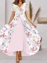Elegant Lace Floral V Neck Dress