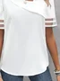 Cotton Asymmetrical Plain Casual Shirt