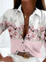 Casual Shirt Collar Loose Blouse