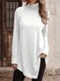 Casual Plain Turtleneck T-Shirt