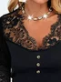 Lace Regular Fit Elegant T-Shirt