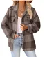 Teddy Velvet Loose Casual Plaid Teddy Jacket