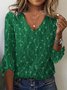 Geometric Velvet Casual Loose Shirt