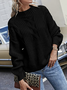Casual Plain Wool/Knitting Sweater
