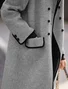 Plain Pocket Stitching Elegant Shawl Collar Coat