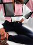 Casual Loose Color Block Blouse