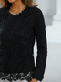 Crew Neck Regular Fit Casual Tops