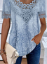 Casual Loose Ethnic Crew Neck Shirt
