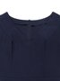 V Neck Regular Fit Ruffled Sleeves Elegant Plain Dress