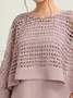 Elegant Loose Crew Neck Matching Outfit