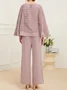 Elegant Loose Crew Neck Matching Outfit