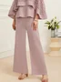 Elegant Loose Crew Neck Matching Outfit