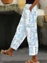Cotton Loose Casual Buckle Pants