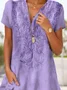 Women's Summer Embroidery Shirt Collar Daily Going Out Casual Dress