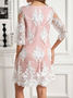 Loose Plain Lace Elegant Dress