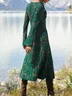 Loosen Casual Floral Knitting Dress
