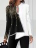 Color Block Asymmetric Loosen Tops