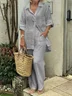 Linen Plain Two Piece Sets
