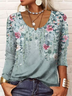 Leaf Cotton-Blend Loose Tops