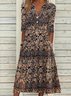 Ethnic V Neck Ethnic Dresses