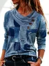 Geometric Crew Neck Casual T-Shirt