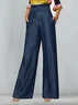 Denim Plain Buttoned Casual Jeans