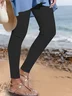 Plain elastic waist foundation simple high elastic PANTS LEGGINGS plus size