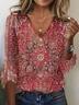 Casual Ethnic Knitted Loose T-Shirt