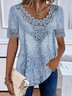 Casual Loose Ethnic Crew Neck Shirt